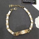 Chanel Chain Leather Tag Choker Necklace White 2019 Collection AQ03506