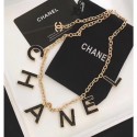 Chanel Chain Necklace with CHANEL Logo Pendant Gold/Black 2018 AQ03408