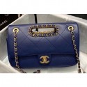 Chanel Chain Small Flap Bag AS1466 Navy Blue 2020 AQ03458