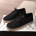 Chanel Check Tweed Lace-Ups Espadrille Sneakers G36140 Black 2020 Collection AQ01755