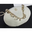 Chanel Chevron Evening Bag with Pearl Chain AS0204 White 2019 AQ02923