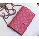 Chanel Classic Clutch with Chain WOC Bag A84512 Grained Calfskin Pink/Silver 2018 AQ03916