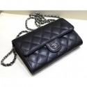 Chanel Classic Clutch with Chain WOC Bag A84512 Lambskin Black/Silver 2018 AQ04366