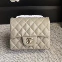 Chanel Classic Flap Mini Bag A1115 in Caviar Leather Grey with Silver Hardware AQ03808