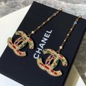 Chanel Colored CC Pendant Earrings AB2490 2019 Collection AQ01276