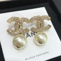 Chanel Crystal CC pearl Short Earrings 01 2020 Collection AQ01832