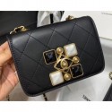 Chanel Crystals Small Chain Flap Bag Black/White 2020 AQ02374