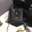 Chanel drawstring bag AS0310 black AQ00500