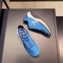 CHANEL FABRIC SNEAKERS G34763 BLUE 2019 AQ01326