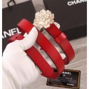Chanel Flower Belt 2cm Red 2018 AQ01036