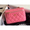 Chanel Grained Calfskin Small Vanity with Classic Chain Bag AP1341 Pink 2020 AQ03093