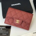 Chanel Grained Leather Classic Card Holder AP0214 Burgundy 2019 Collection AQ01180