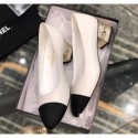 Chanel Heel 4cm Lambskin/Grosgrain Pumps G34906 white/Black 2019 AQ01716