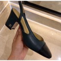 Chanel Heel 6.5cm Slingbacks G31318 Navy Blue/Black 2020 AQ02099