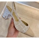 Chanel Heel 6.5cm Slingbacks G31318 Tweed 13 2020 AQ01407