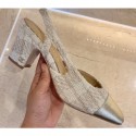 Chanel Heel 6.5cm Slingbacks G31318 Tweed 15 2020 AQ00745