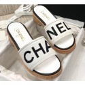 Chanel Heel Logo Mules Lambskin White 2020 AQ03573