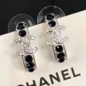 Chanel Hoop Stud Earring Blue/Silver/Crystal 2019 Collection AQ03529