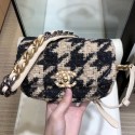 Chanel Houndstooth Tweed 19 Belt Bag/Waist Bag Beige/Black 2019 Collection AQ03861