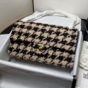 Chanel Houndstooth Tweed Medium Flap Bag Beige/Black 2019 Collection AQ02207