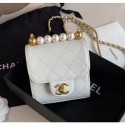 Chanel Imitation Pearls Square Clutch with Chain Bag AP0997 White 2020 Collection AQ02228