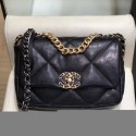 Chanel Lambskin 19 Small Flap Bag AS1160 Black 2019 Collection AQ02026