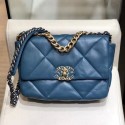 Chanel Lambskin 19 Small Flap Bag AS1160 Blue 2019 Collection AQ02721