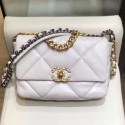 Chanel Lambskin 19 Small Flap Bag AS1160 White 2019 Collection AQ02206