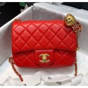 Chanel Lambskin & Gold-Tone Metal Flap Bag AS1786 Red 2020 Collection AQ02672