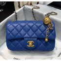 Chanel Lambskin & Gold-Tone Metal Flap Bag AS1787 Blue 2020 Collection AQ01660