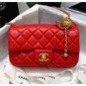 Chanel Lambskin & Gold-Tone Metal Flap Bag AS1787 Red 2020 Collection AQ00770