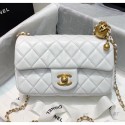 Chanel Lambskin & Gold-Tone Metal Flap Bag AS1787 White 2020 Collection AQ01279