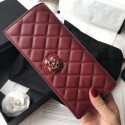 Chanel Lambskin Camellia Clutch Bag A94575 Red 2018 Collection AQ03526