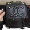 Chanel Lambskin CC Logo Backpack Bag AS0325 Black 2019 AQ00681