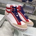 Chanel Lambskin Chain Leather High-top Sneakers G35600 White 2019 Collection AQ02550