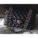 Chanel Lambskin Classic Flap New Small Bag A01113 Black/Gold 2018 AQ00757