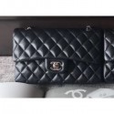 Chanel Lambskin Classic Flap New Small Bag A01113 Black/Silver 2018 AQ04130