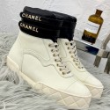 Chanel Lambskin High-Top Sneakers G34967 White 2019 Collection AQ03457