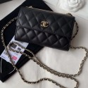 Chanel Lambskin Quilting Trendy CC Wallet with Chain Black 2018 Collection AQ01577