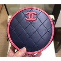 Chanel Lambskin Round Clutch With Chain Bag AP0060 Navy Blue 2019 AQ02786