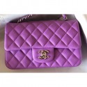 Chanel Lambskin Small Classic Flap Bag A1116 Mauve AQ02782