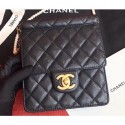 Chanel Lambskin with Imitation Pearls Mini Flap Bag AS0580 Black 2019 AQ00651