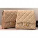 Chanel Lambskin with Imitation Pearls Side Pack Bag AS0614 Apricot 2019 AQ02863