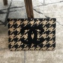 Chanel Large Houndstooth Tweed CC Clutch AP0803 Beige/Black 2019 Collection AQ02173