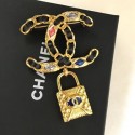 Chanel Leather Chain CC Lock Brooch AB3085 2019 Collection AQ04390