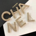 Chanel Lettering Brooch AB1368 Gold/Crystal 2019 Collection AQ02971