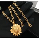 Chanel Lion Head Pendant Necklace Gold 2019 Collection AQ02665