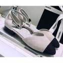 Chanel Mary Janes G36048 Suede Light Gray 2020 AQ01416