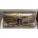 Chanel Metallic Crocodile Embossed Clutch Bag AS0857 Gold 2019 AQ04144