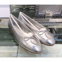 Chanel Metallic Leather Ballerinas G02819 Silver 2019 AQ01355